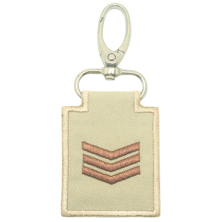 MINI SPF RANK KEYCHAIN (KHAKI) - SERGEANT (SGT)