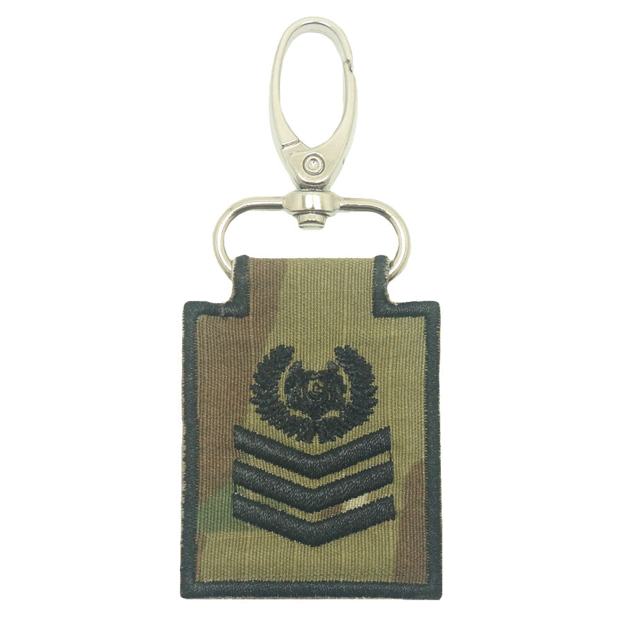 MINI SPF RANK KEYCHAIN (MULTICAM) - SENIOR STAFF SERGEANT (SSSG)