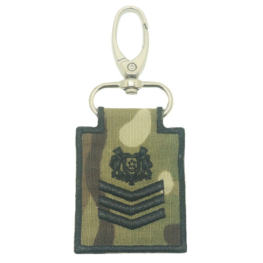 MINI SPF RANK KEYCHAIN (MULTICAM) - STAFF SERGEANT (SSG)