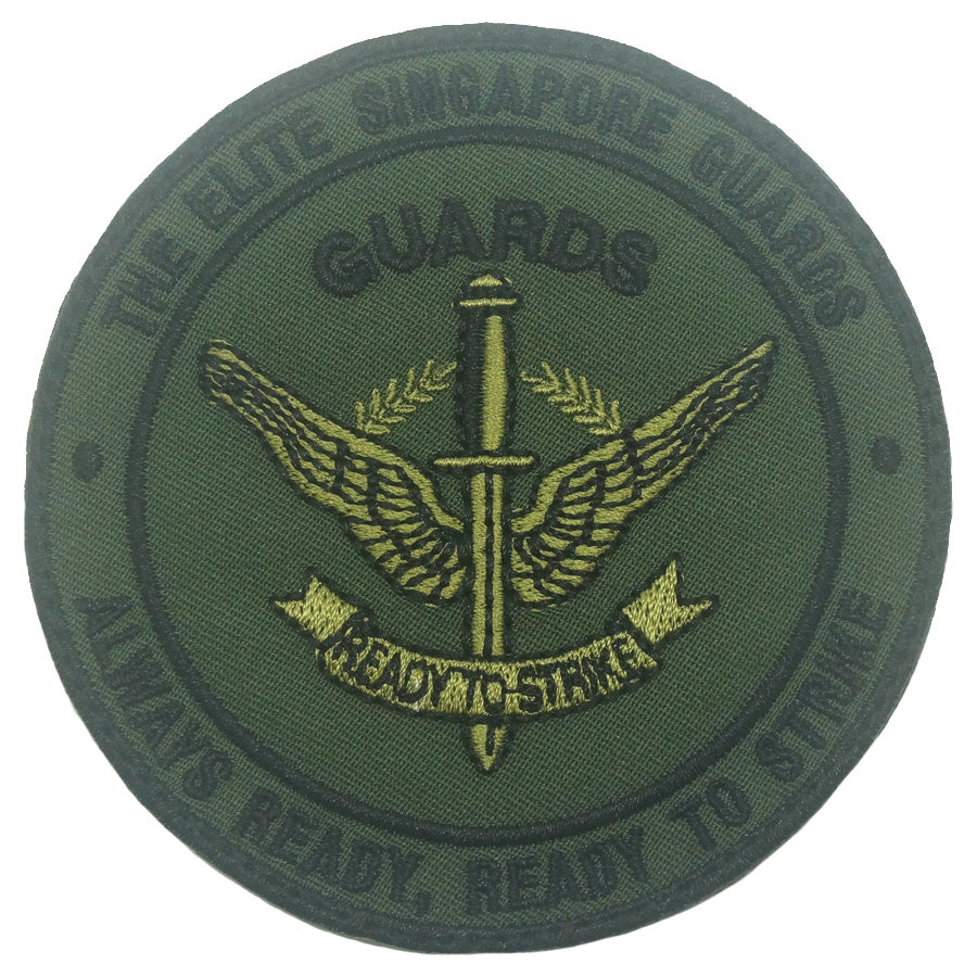THE ELITE SINGAPORE GUARDS PATCH - OD GREEN