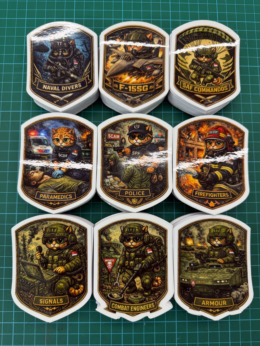 Tactical Titan Outdoor Stickers: Commandos, Naval Divers & Pilot Editions