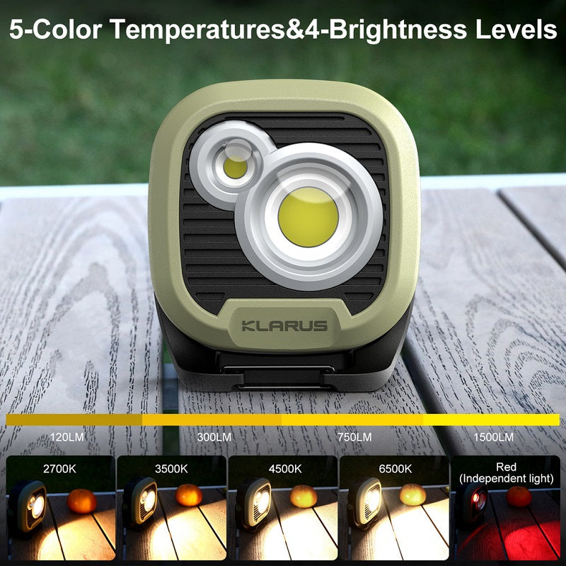 KLARUS WL3 13500MAH CAMPING LIGHT RECHARGEABLE WORK LIGHT - DESERT TAN