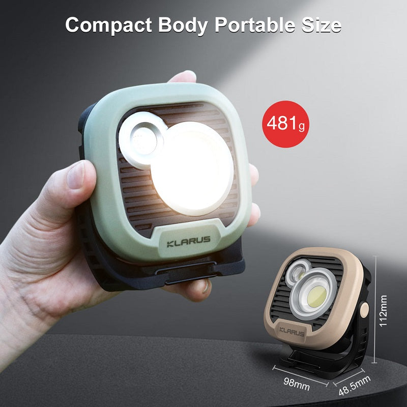 KLARUS WL3 13500MAH CAMPING LIGHT RECHARGEABLE WORK LIGHT - DESERT TAN