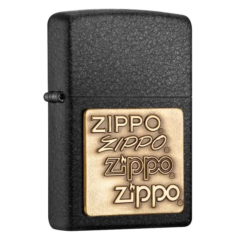 ZIPPO EMBLEM BLACK CRACKLE