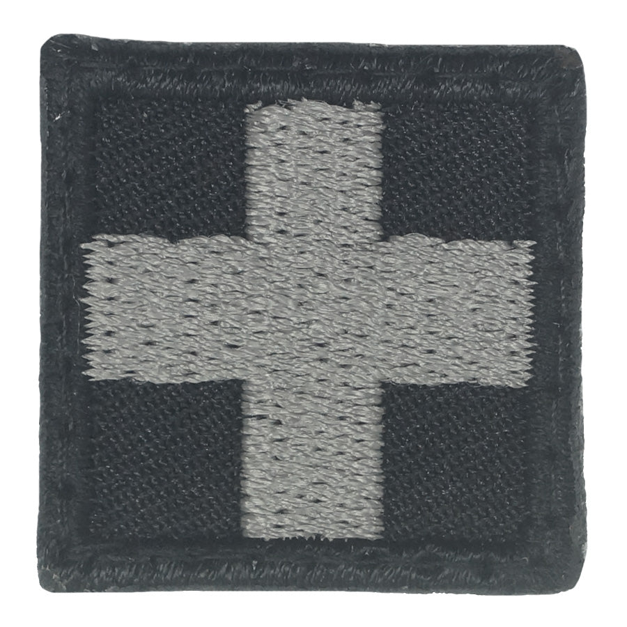 1 INCH MINI MEDIC CROSS PATCH - BLACK FOLIAGE