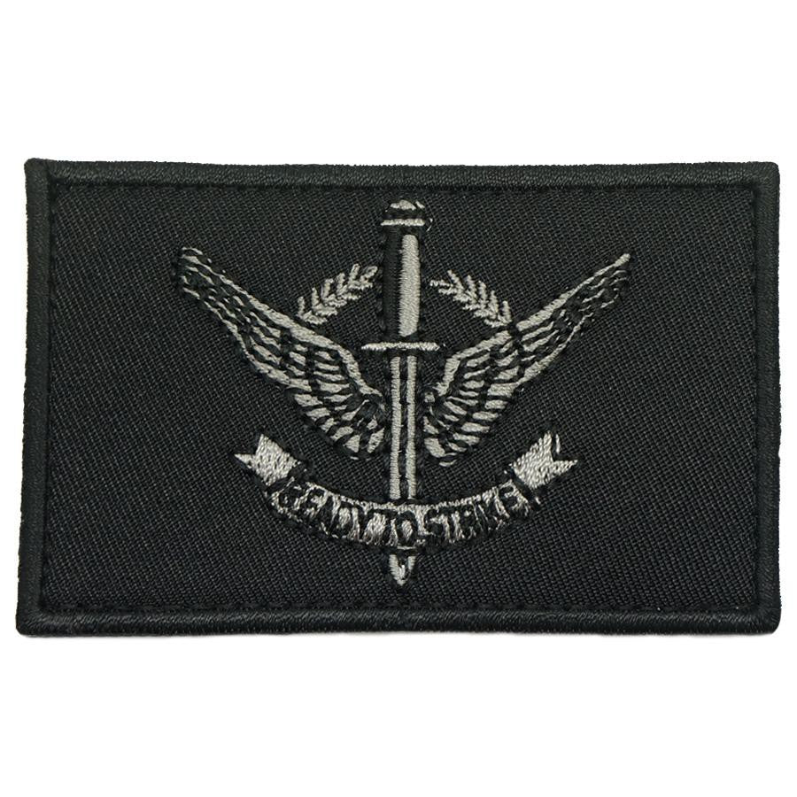 GUARDS PATCH 8CM X 5CM - BLACK FOLIAGE