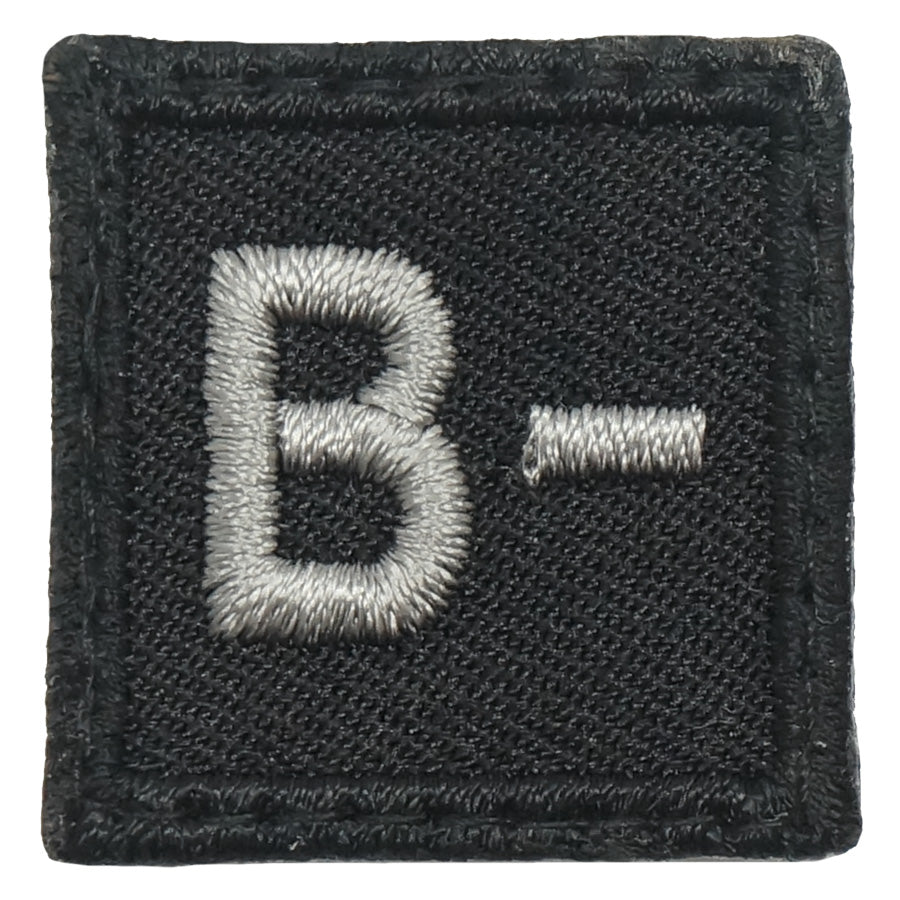 HGS BLOOD GROUP 1" PATCH, B- (BLACK FOLIAGE)
