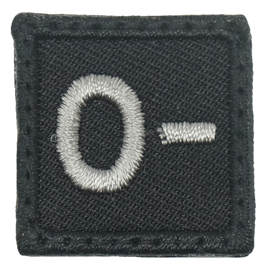 HGS BLOOD GROUP 1" PATCH, O- (BLACK FOLIAGE)