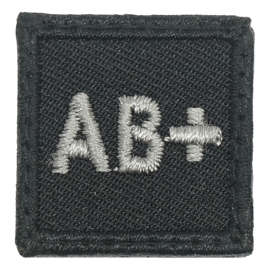 HGS BLOOD GROUP 1" PATCH, AB+ (BLACK FOLIAGE)