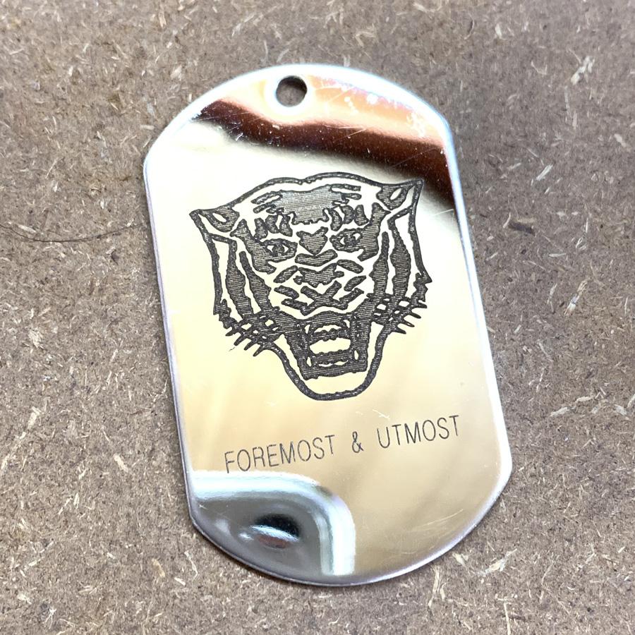 LOGO DOG TAG KEYCHAIN - STAINLESS STEEL