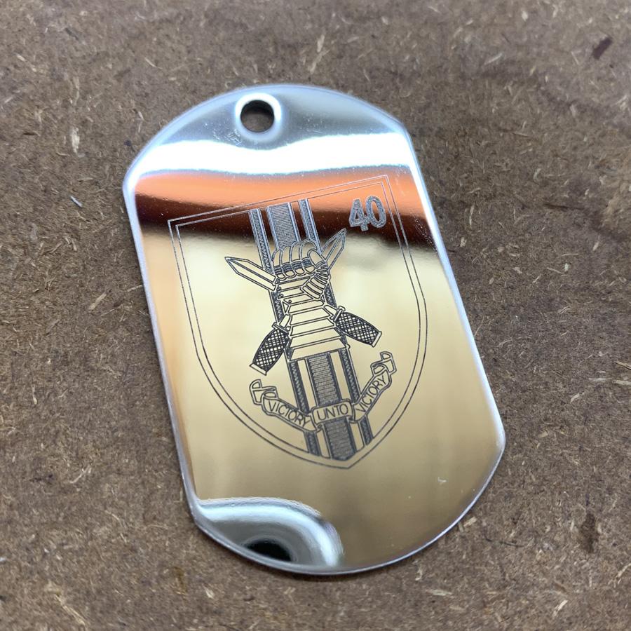 LOGO DOG TAG KEYCHAIN - STAINLESS STEEL