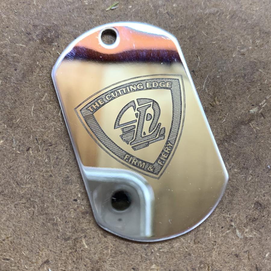 LOGO DOG TAG KEYCHAIN - STAINLESS STEEL