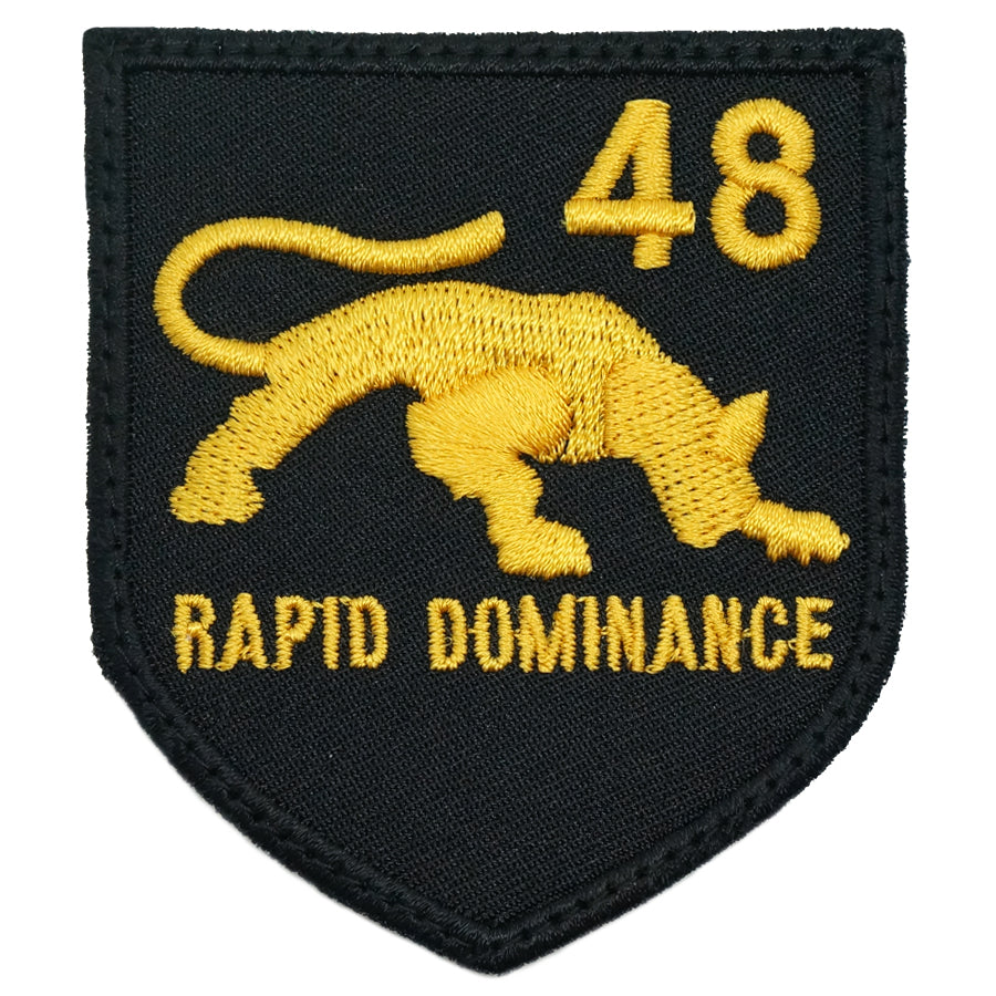 48 SAR LOGO PATCH - RAPID DOMINANCE (BLACK GOLD)