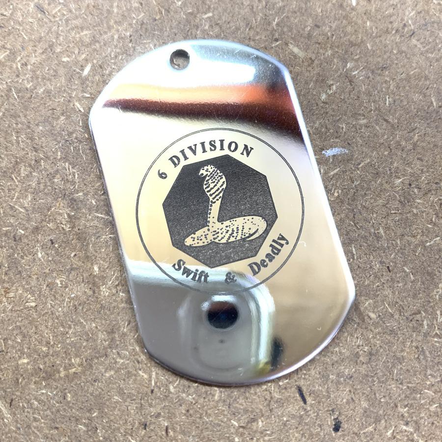 LOGO DOG TAG KEYCHAIN - STAINLESS STEEL