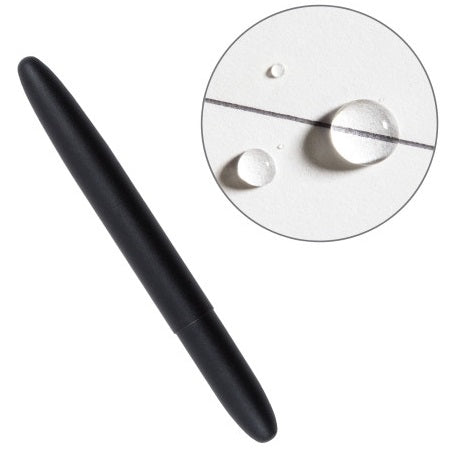 RITE IN THE RAIN WATERPROOF BLACK METAL BULLET PEN - BLACK INK (96)