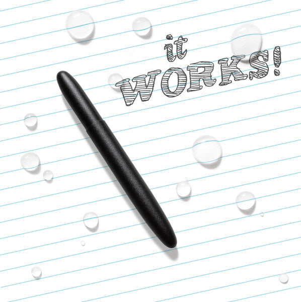 RITE IN THE RAIN WATERPROOF BLACK METAL BULLET PEN - BLACK INK (96)