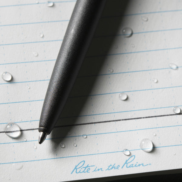 RITE IN THE RAIN WEATHERPROOF BLACK METAL CLICKER PEN - BLACK INK (97)