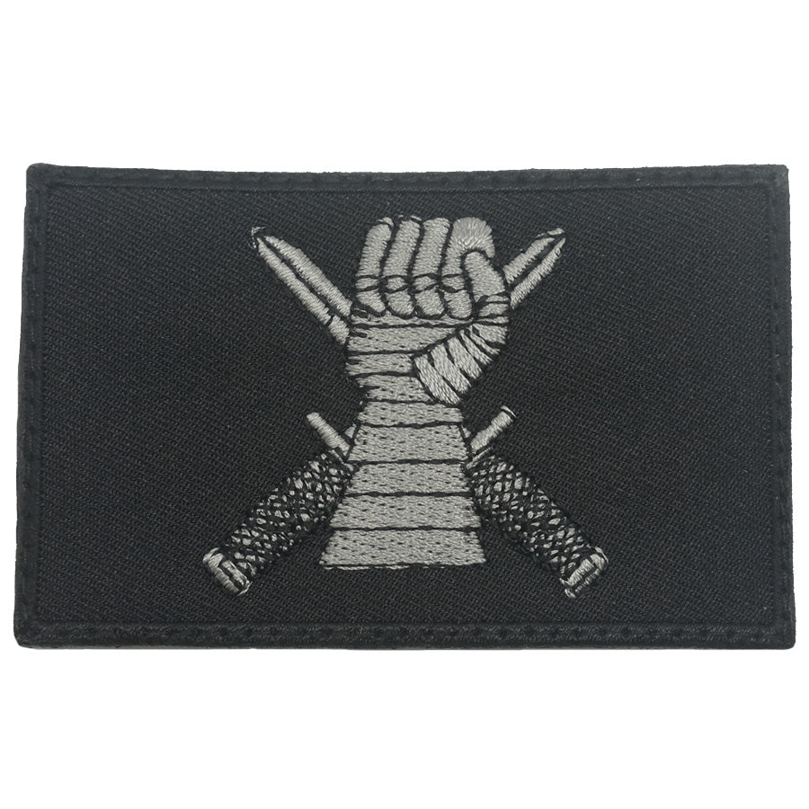 ARMOUR PATCH 8CM X 5CM - BLACK FOLIAGE