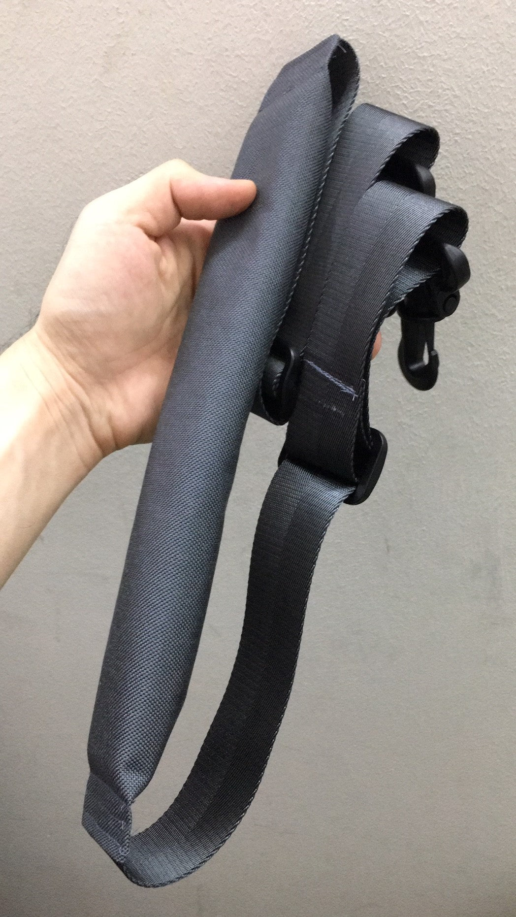 MIL-SPEC PADDED SHOULDER STRAP USING YKK SWIVEL HOOKS - STEEL GRAY