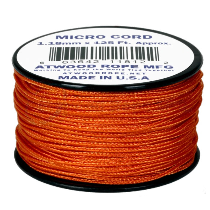 ATWOOD ROPE MFG MICRO CORD (125FT) - BURNT ORANGE