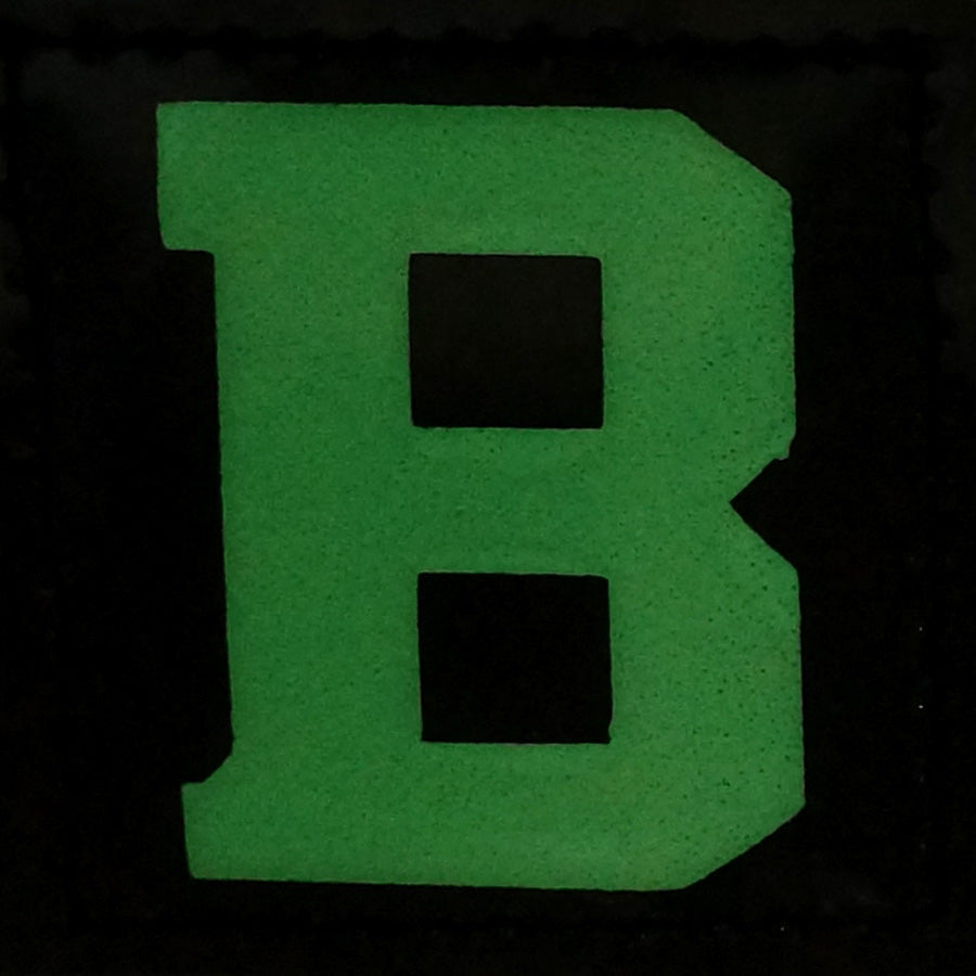 BIG LETTER B GITD PATCH - GLOW IN THE DARK
