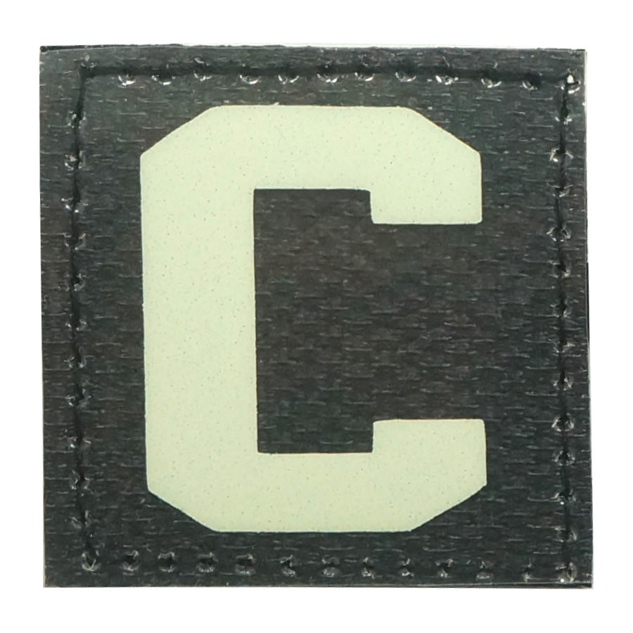BIG LETTER C GITD PATCH - GLOW IN THE DARK