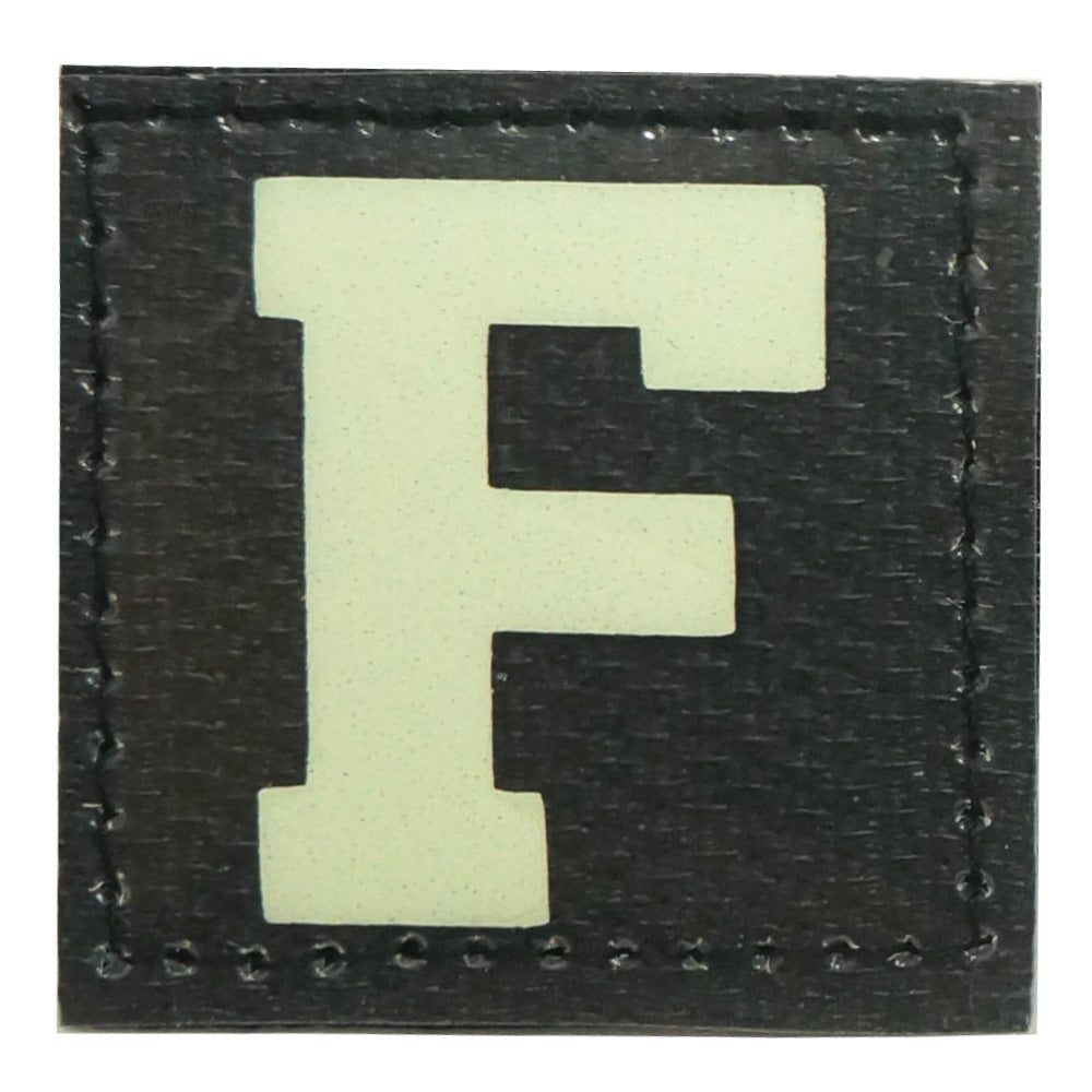 BIG LETTER F GITD PATCH - GLOW IN THE DARK