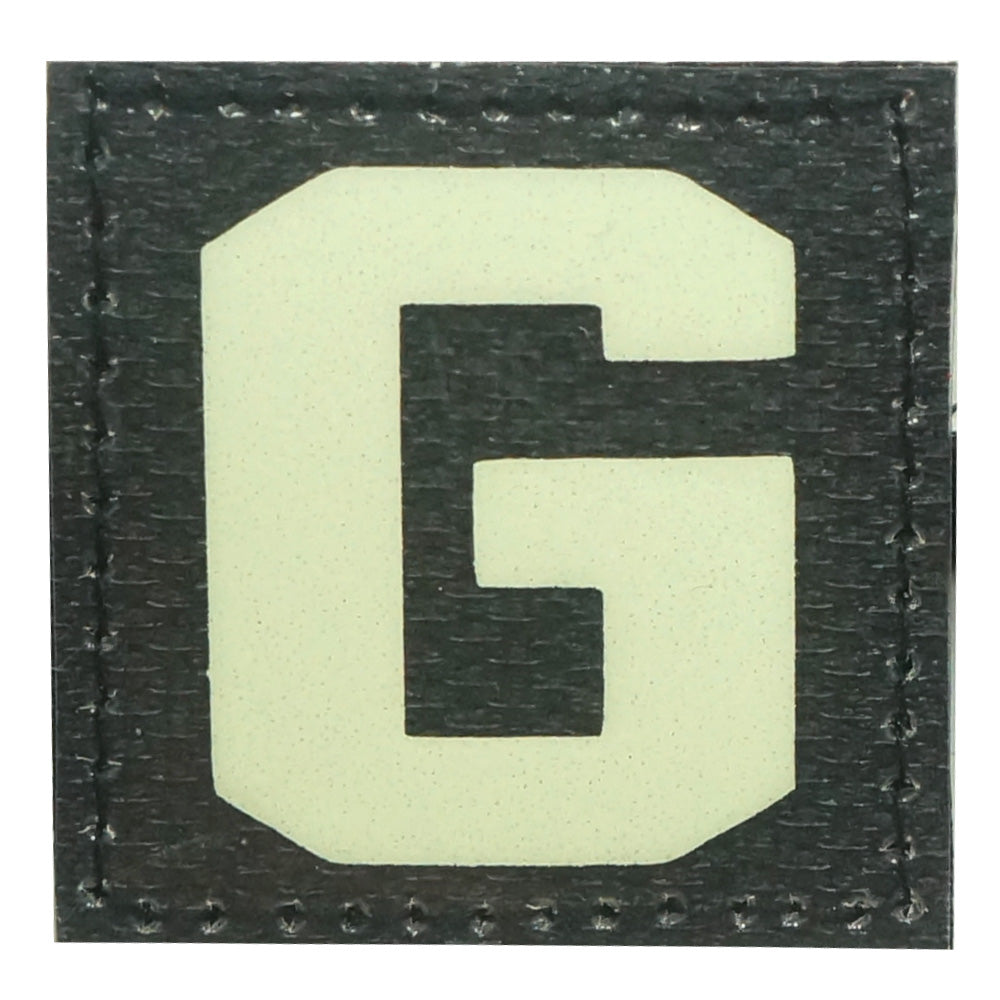 BIG LETTER G GITD PATCH - GLOW IN THE DARK