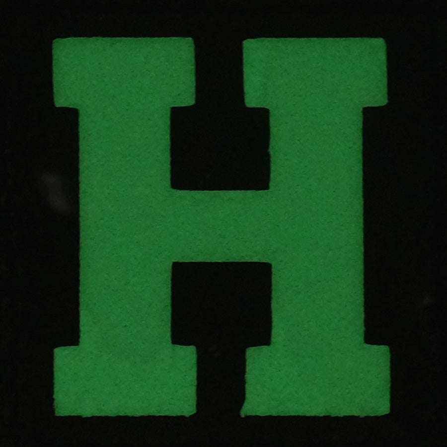 BIG LETTER H GITD PATCH - GLOW IN THE DARK