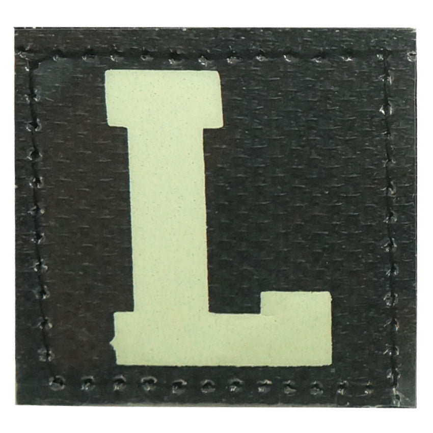 BIG LETTER L GITD PATCH - GLOW IN THE DARK