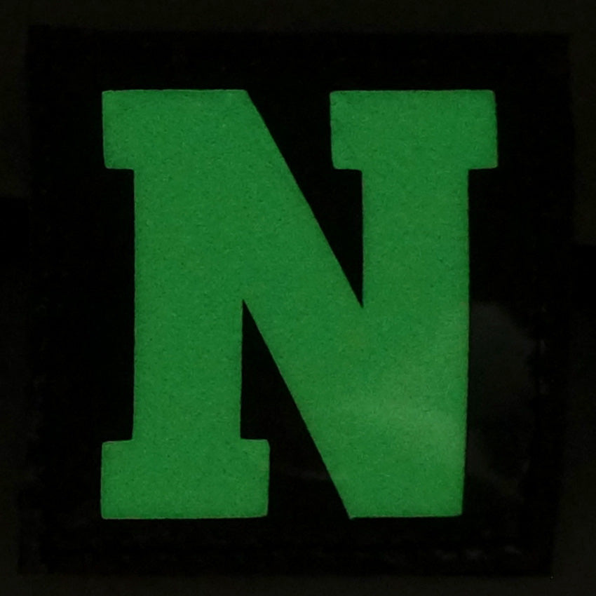 BIG LETTER N GITD PATCH - GLOW IN THE DARK
