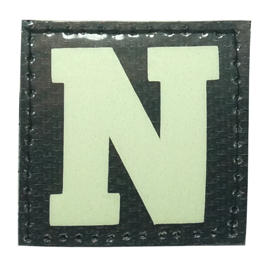 BIG LETTER N GITD PATCH - GLOW IN THE DARK