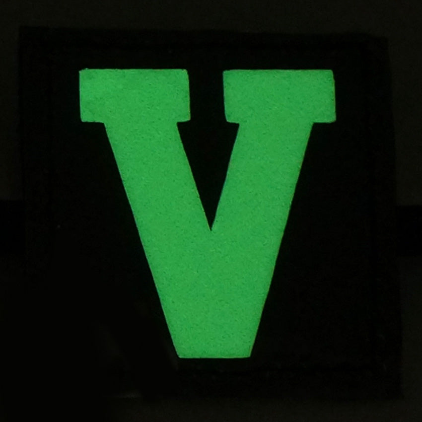 BIG LETTER V GITD PATCH - GLOW IN THE DARK