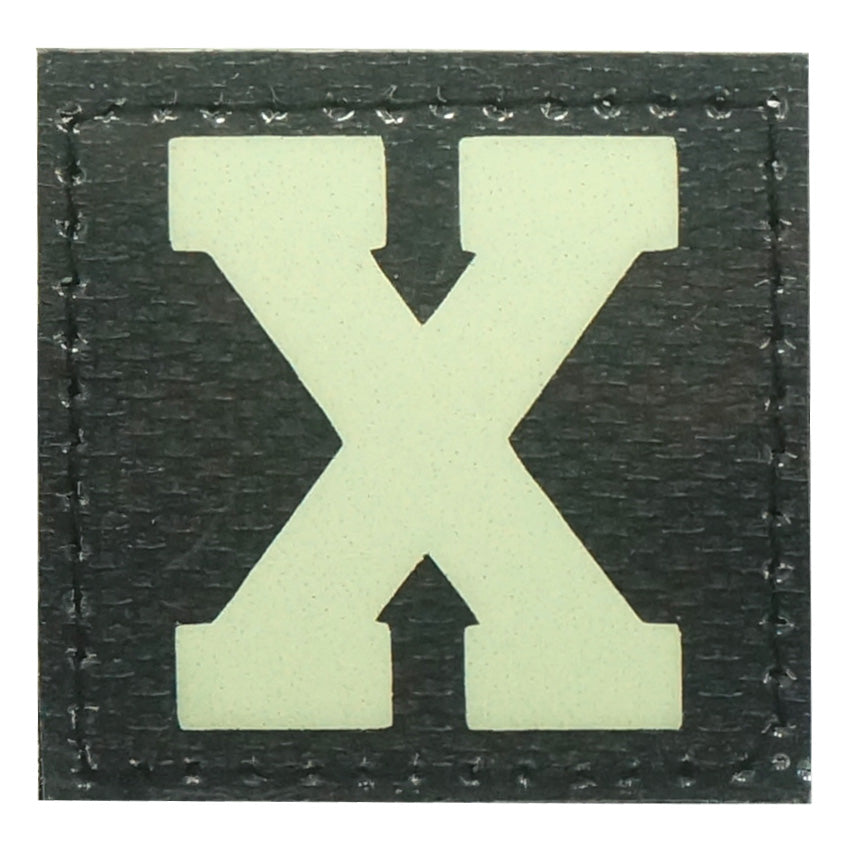BIG LETTER X GITD PATCH - GLOW IN THE DARK