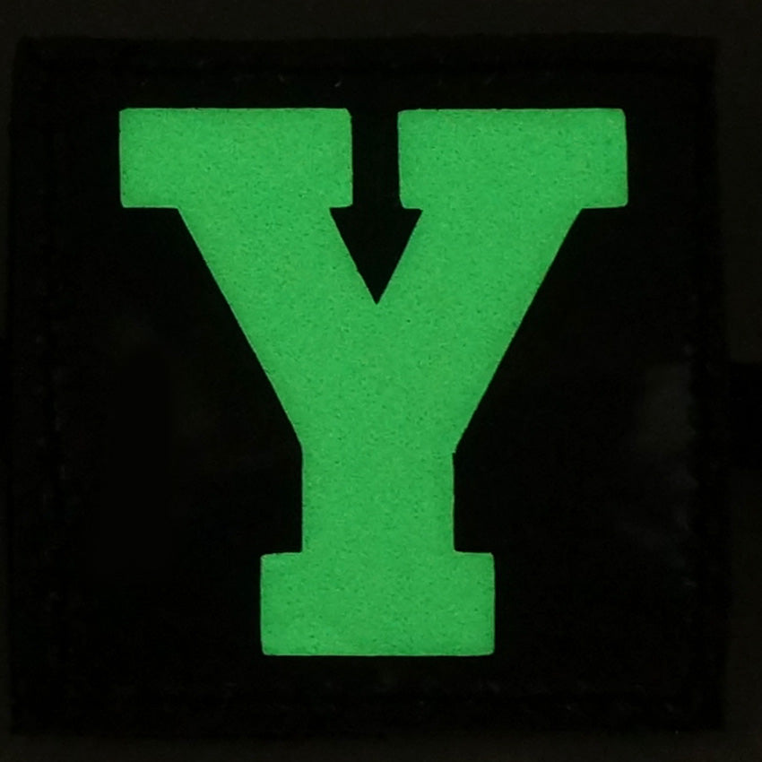 BIG LETTER Y GITD PATCH - GLOW IN THE DARK