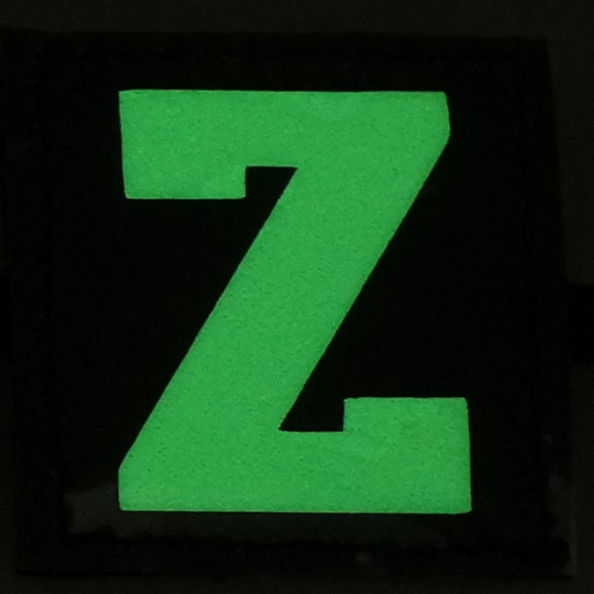 BIG LETTER Z GITD PATCH - GLOW IN THE DARK