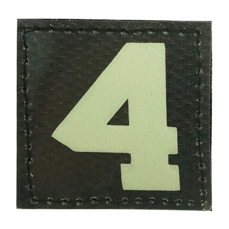 BIG NUMBER 4 GITD PATCH - GLOW IN THE DARK