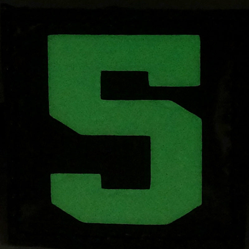BIG NUMBER 5 GITD PATCH - GLOW IN THE DARK
