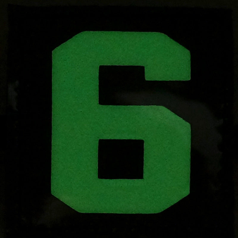 BIG NUMBER 6 OR 9 GITD PATCH - GLOW IN THE DARK