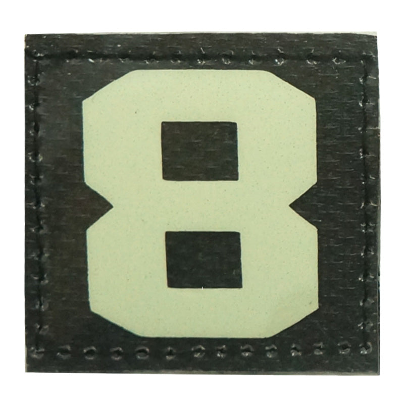 BIG NUMBER 8 GITD PATCH - GLOW IN THE DARK