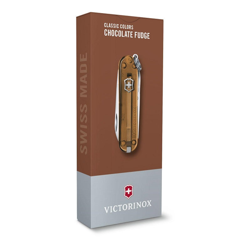 VICTORINOX CLASSIC SD TRANSPARENT, 58MM - CHOCOLATE FUDGE