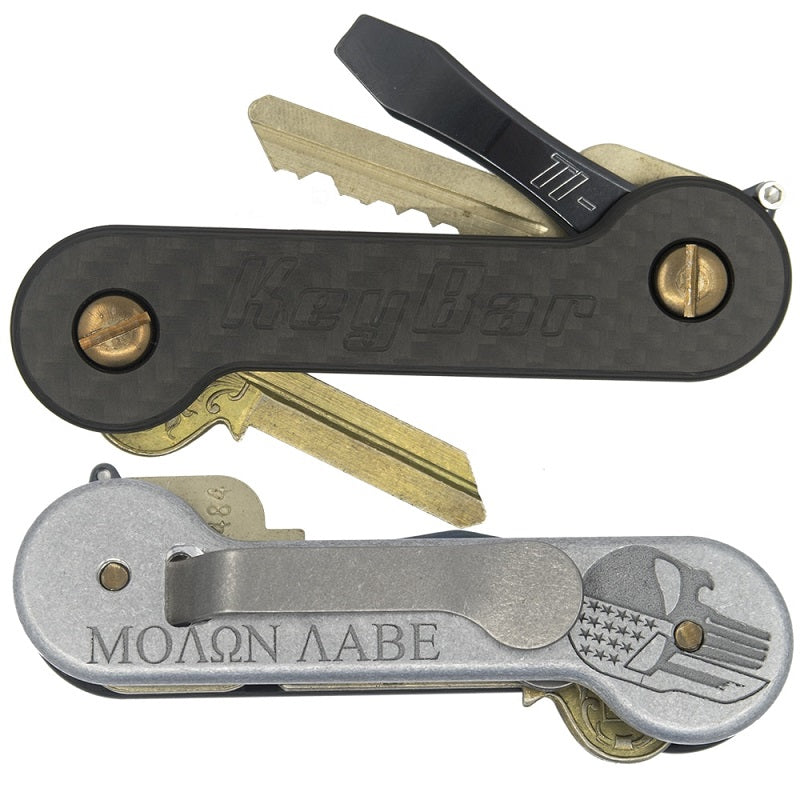 KEYBAR CARBON FIBER/PUNISHER WITH MOLON LABE ENGRAVED