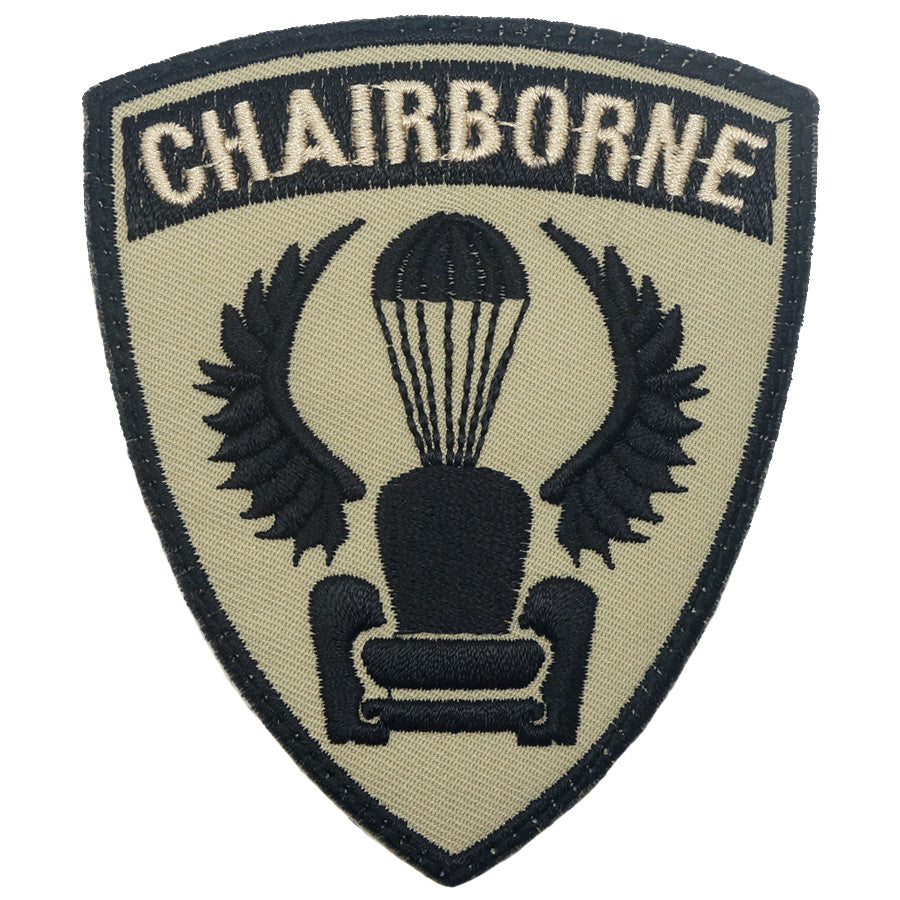 CHAIRBORNE WING PATCH - KHAKI BLACK