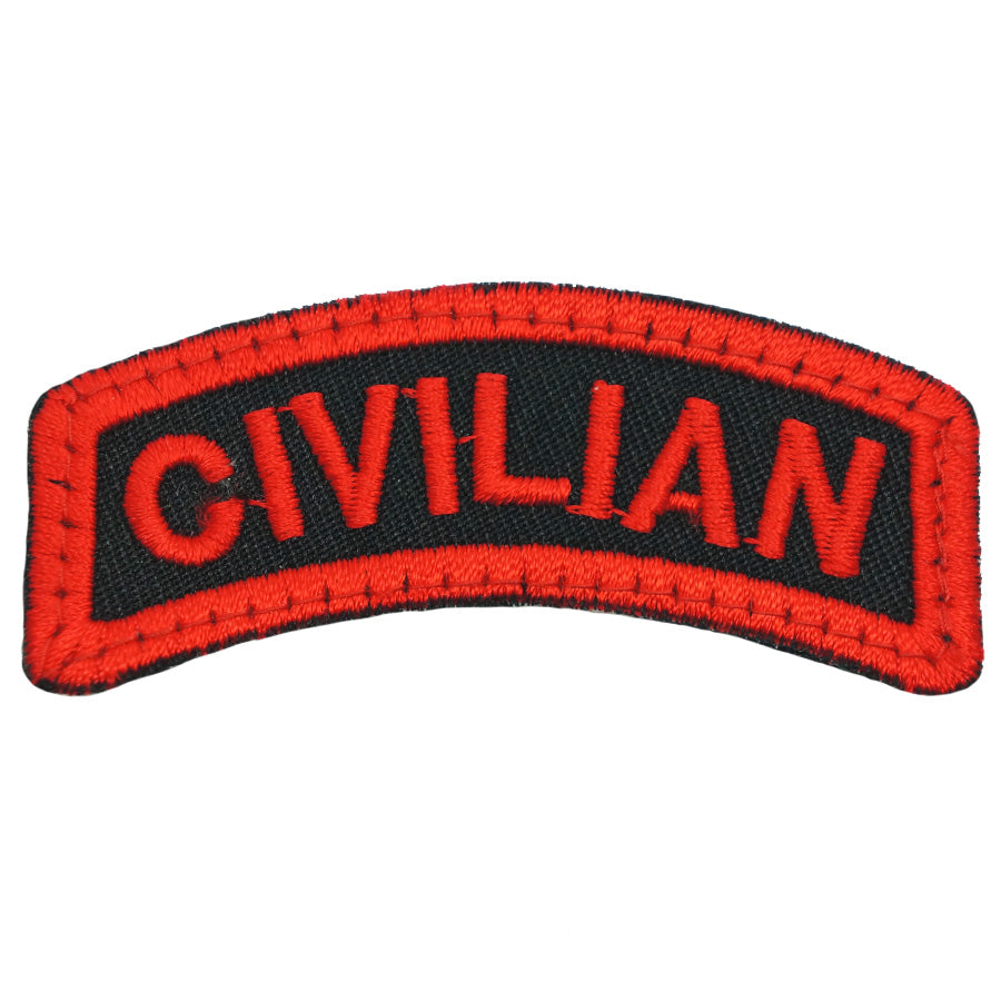 CIVILIAN TAB - BLACK RED