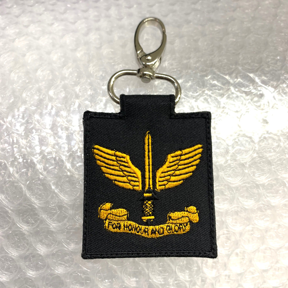COMMANDO UNIT LOGO KEYCHAIN - BLACK ORANGE
