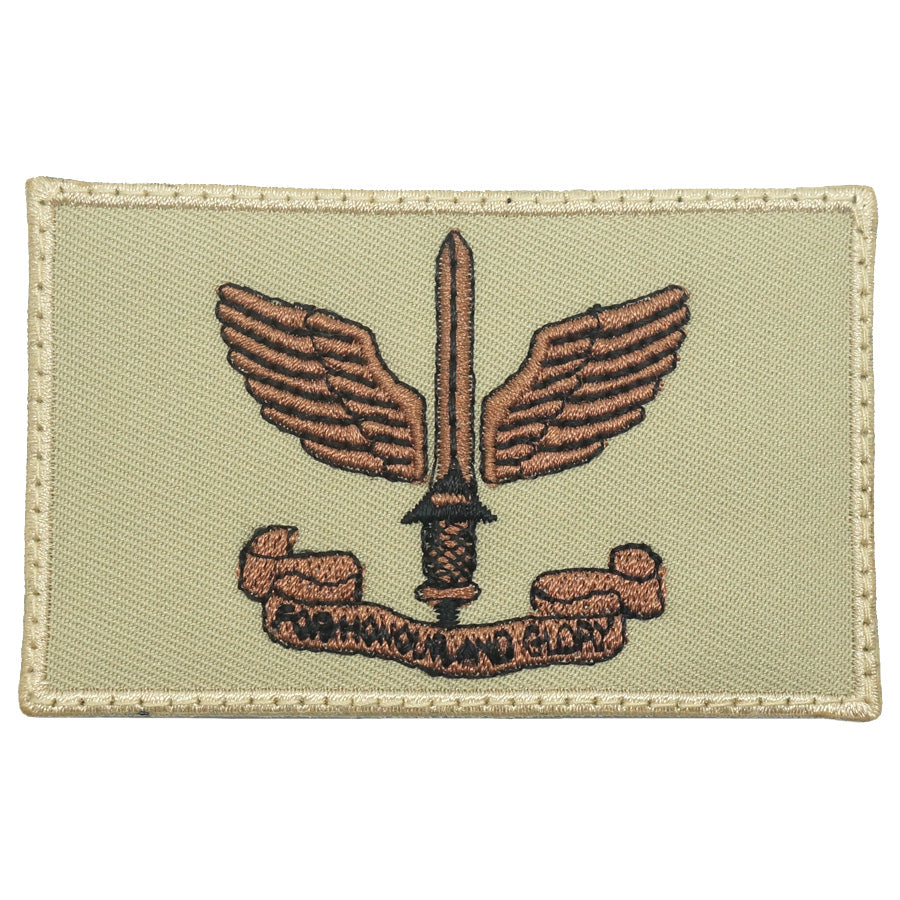 COMMANDO PATCH 8CM X 5CM - KHAKI
