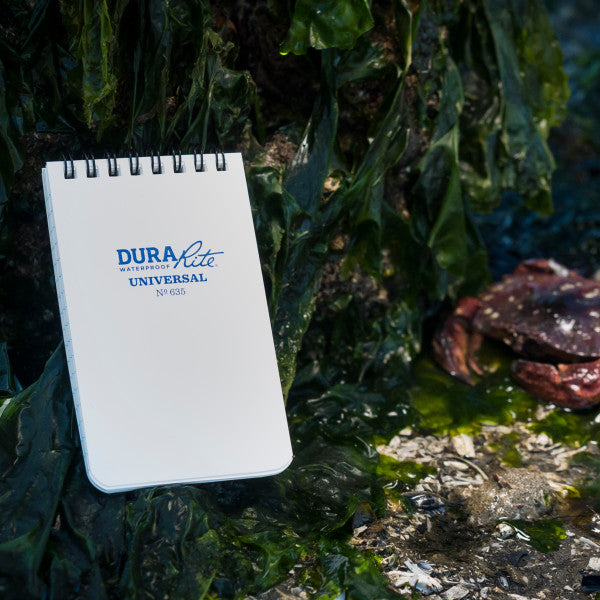 RITE IN THE RAIN WATERPROOF (DURARITE) TOP SPIRAL 3" X 5" NOTEBOOK - WHITE (635)