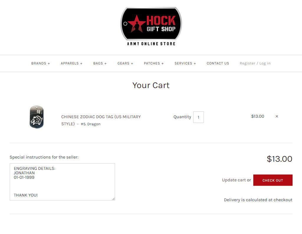 UNIT LUGGAGE TAG - JCC - Hock Gift Shop | Army Online Store in Singapore