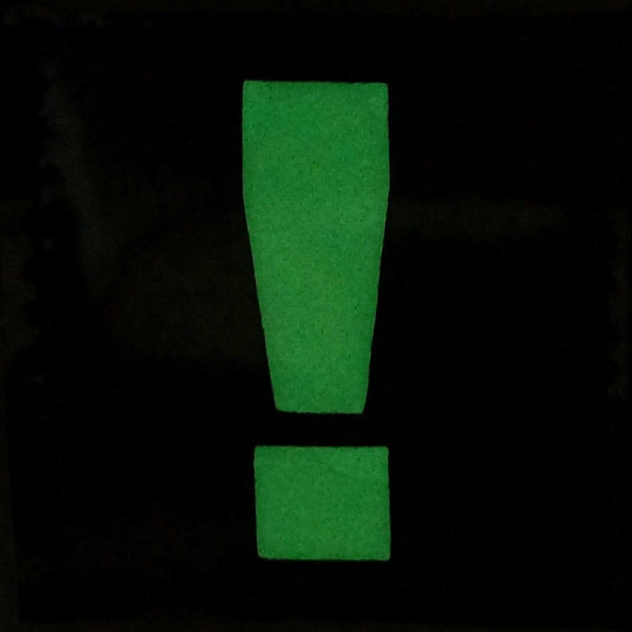 EXCLAMATION MARK GITD PATCH - GLOW IN THE DARK
