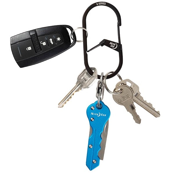 NITEIZE G-SERIES DUAL CHAMBER CARABINER - SIZE 4 - BLACK